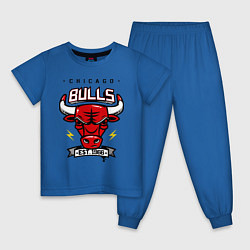 Пижама хлопковая детская Chicago Bulls est. 1966, цвет: синий