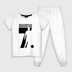 Пижама хлопковая детская Juventus: Ronaldo 7, цвет: белый