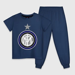 Пижама хлопковая детская Inter FC, цвет: тёмно-синий