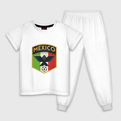 Пижама хлопковая детская Mexico Football, цвет: белый