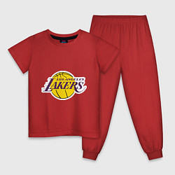 Пижама хлопковая детская LA Lakers, цвет: красный