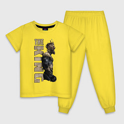 Пижама хлопковая детская McGregor: The King, цвет: желтый