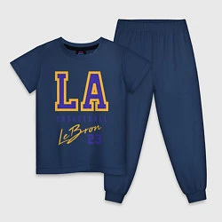 Пижама хлопковая детская Lebron 23: Los Angeles, цвет: тёмно-синий