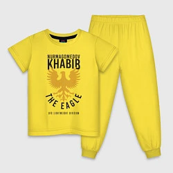 Пижама хлопковая детская Khabib: The Eagle, цвет: желтый