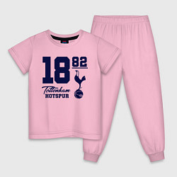 Пижама хлопковая детская FC Tottenham 1882, цвет: светло-розовый