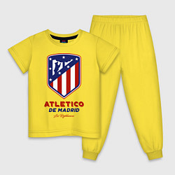 Пижама хлопковая детская Atlecito de Madrid, цвет: желтый