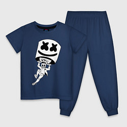 Пижама хлопковая детская Marshmello King, цвет: тёмно-синий