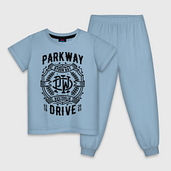 Пижама хлопковая детская Parkway Drive: Australia, цвет: мягкое небо