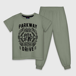 Пижама хлопковая детская Parkway Drive: Australia, цвет: авокадо