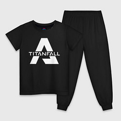 Пижама хлопковая детская Apex Legends x Titanfall, цвет: черный