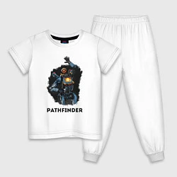 Пижама хлопковая детская Apex Legends: Pathfinder, цвет: белый