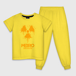 Пижама хлопковая детская METRO EXODUS, цвет: желтый