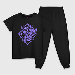 Пижама хлопковая детская Deep Purple: Highway Star, цвет: черный