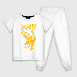 Пижама хлопковая детская TOP: BANDITO, цвет: белый