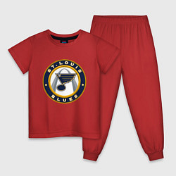 Пижама хлопковая детская St Louis Blues, цвет: красный