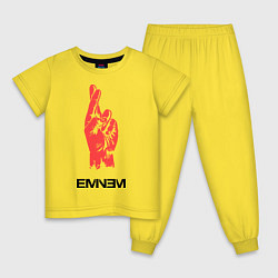 Пижама хлопковая детская Eminem Hand, цвет: желтый