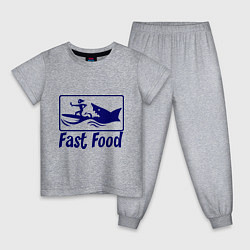 Детская пижама Shark fast food