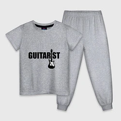 Пижама хлопковая детская Гитарист, цвет: меланж