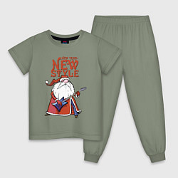 Пижама хлопковая детская New Year - new style!, цвет: авокадо