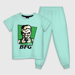 Пижама хлопковая детская BFG, цвет: мятный