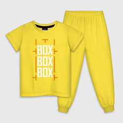 Пижама хлопковая детская Box box box, цвет: желтый