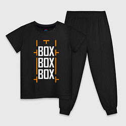 Пижама хлопковая детская Box box box, цвет: черный