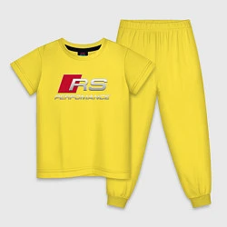 Пижама хлопковая детская AUDI RS, цвет: желтый