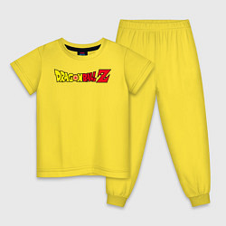 Пижама хлопковая детская Dragon Ball Z, цвет: желтый