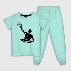 Пижама хлопковая детская Ватерполист, цвет: мятный