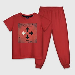 Пижама хлопковая детская Three days grace Outsider, цвет: красный