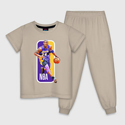 Пижама хлопковая детская NBA Kobe Bryant, цвет: миндальный