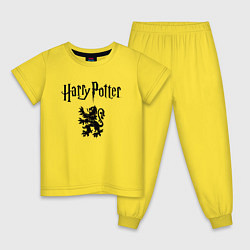Пижама хлопковая детская Гарри Поттер, цвет: желтый