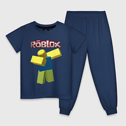 Пижама хлопковая детская Roblox Dab, цвет: тёмно-синий