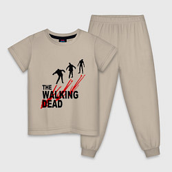 Пижама хлопковая детская The walking dead, цвет: миндальный