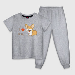 Детская пижама I LOVE CORGI