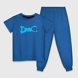 Пижама хлопковая детская DEVIL MAY CRY DMC, цвет: синий