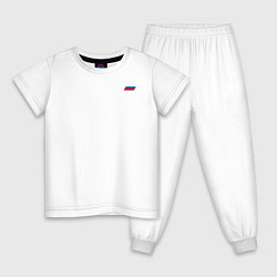 Пижама хлопковая детская Пограничные Войска, цвет: белый