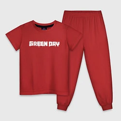Пижама хлопковая детская GreenDay, цвет: красный