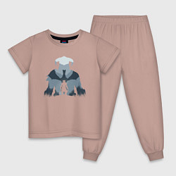 Пижама хлопковая детская THE ELDER SCROLLS, цвет: пыльно-розовый