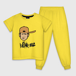 Пижама хлопковая детская BLINK-182, цвет: желтый