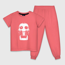 Пижама хлопковая детская LOVE DEATH ROBOTS LDR, цвет: коралловый