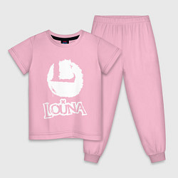 Пижама хлопковая детская Louna цвета светло-розовый — фото 1