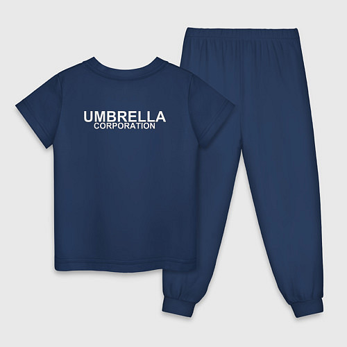 Детская пижама UMBRELLA CORP НА СПИНЕ / Тёмно-синий – фото 2