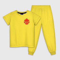 Пижама хлопковая детская OVERLORD, цвет: желтый
