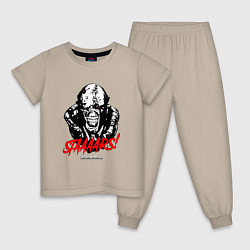 Пижама хлопковая детская STAAAAARS!, цвет: миндальный