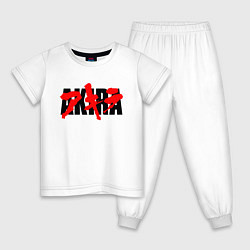 Пижама хлопковая детская AKIRA, цвет: белый