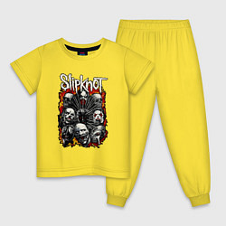 Пижама хлопковая детская Slipknot, цвет: желтый