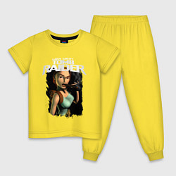 Пижама хлопковая детская TOMB RAIDER, цвет: желтый