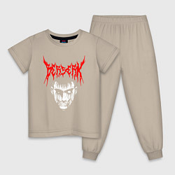 Пижама хлопковая детская BERSERK, цвет: миндальный