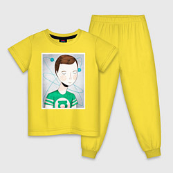 Пижама хлопковая детская Sheldon Cooper, цвет: желтый